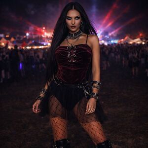 Y2K Lush Burgundy Stretch Velvet Lace-Up Thong Bodysuit Small Goth Festival Rave